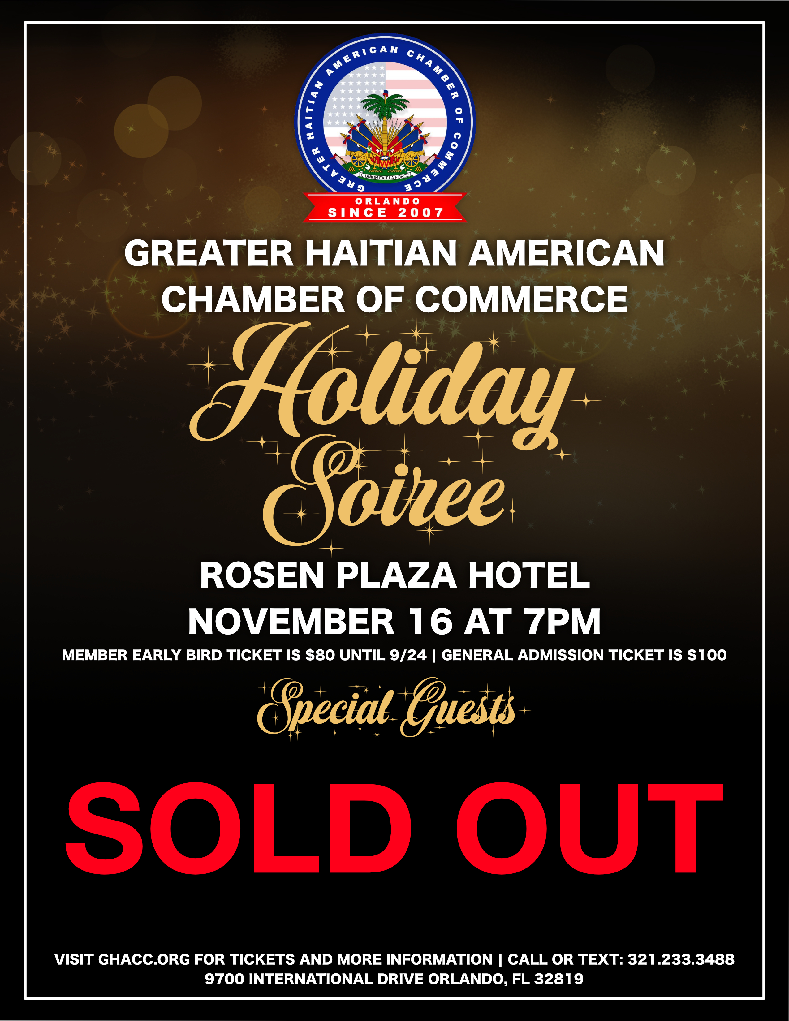 Soiree Flyer Sold Out