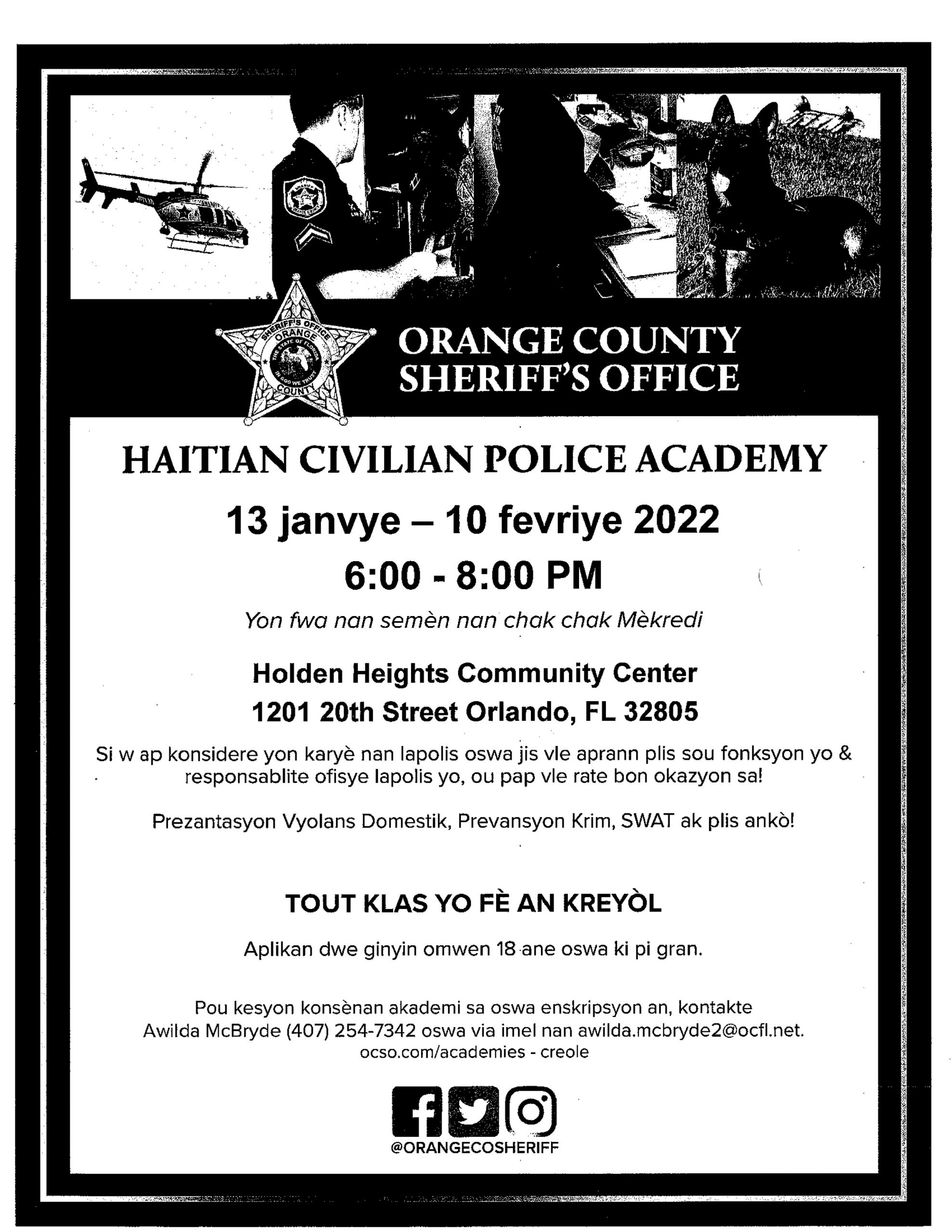 Haitian Police Academy Flyer