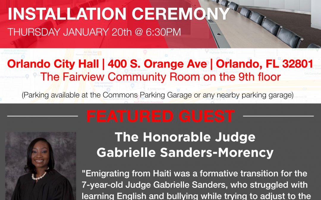 Board of Directors Installation Ceremony – Sponsored by City of Orlando The Office of Multicultural Affairs