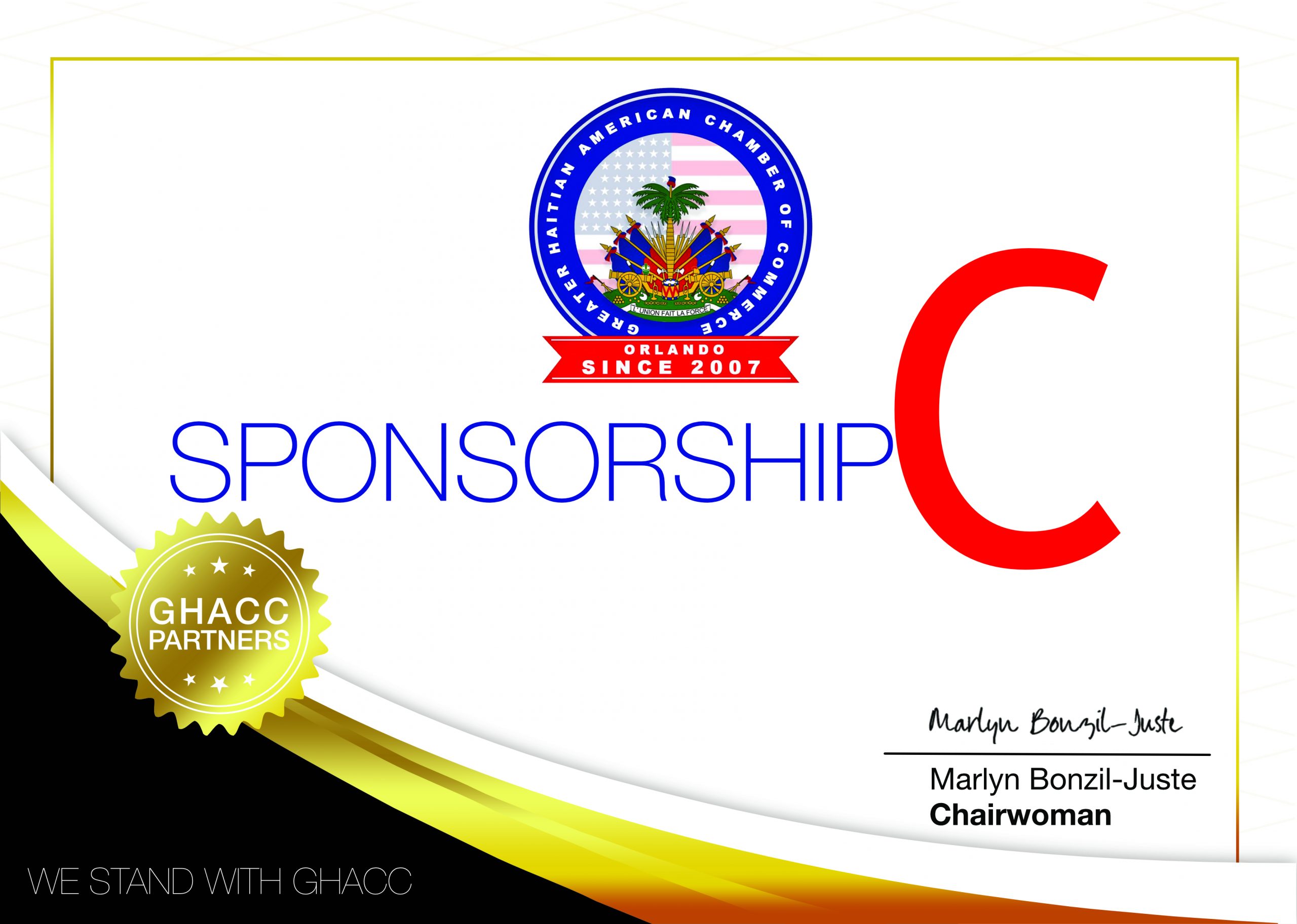 Sponsorship Certificate C