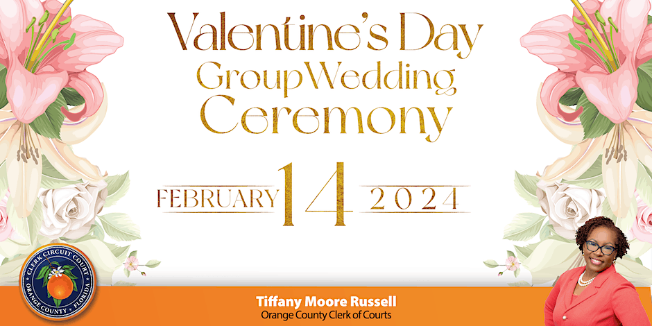 2024 Orange County Clerk of Courts Valentine’s Day Group Wedding