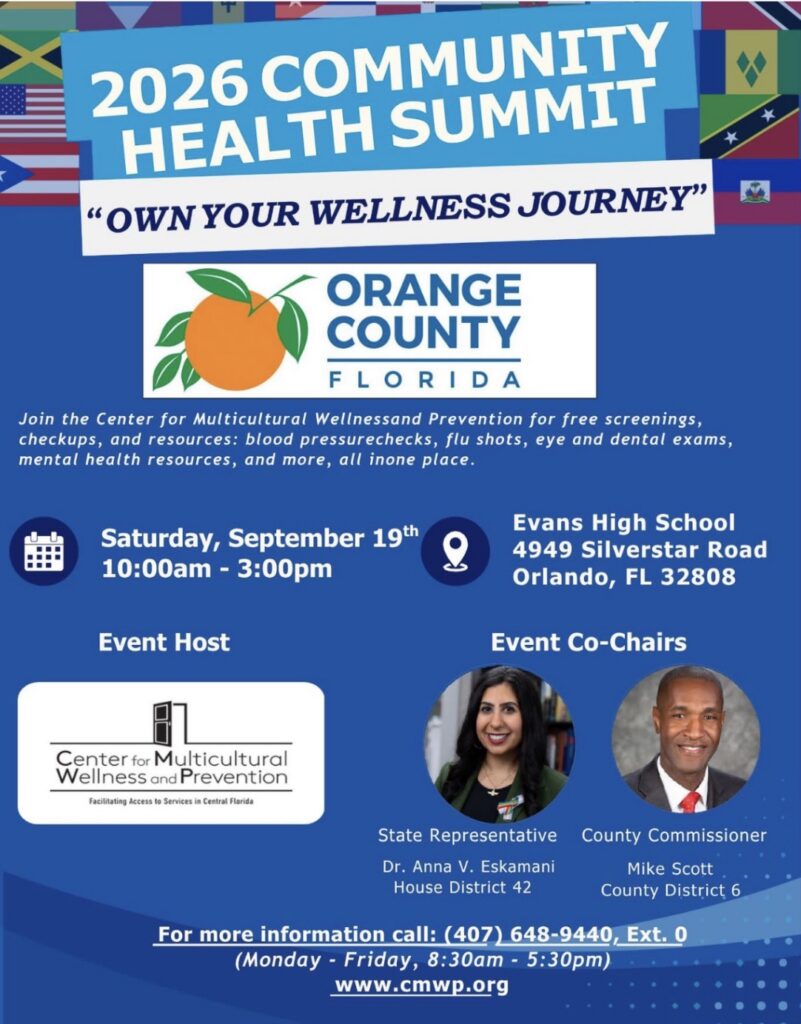 Join the Center for Multicultural Wellnessand Prevention for free screenings, checkups, and resources: blood pressurechecks, flu shots, eye and dental exams, mental health resources, and more, all in one place.